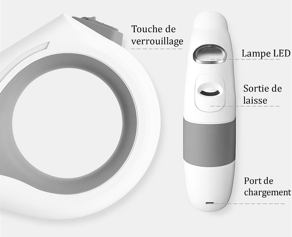 Laisse LED mains-libres